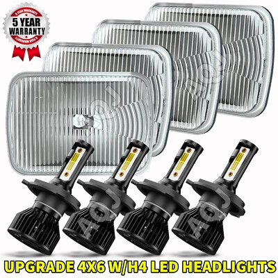 4PCS Fit Lincoln Town Car 1981-1989 4x6" LED Headlights Sealed Hi/Lo Beam DOT Foto 1 de 4