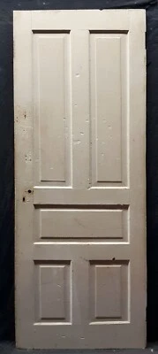 29.5"x79.5" Antique Vintage Old Victorian Interior SOLID Wood Wooden Door Panels - Image 1 of 3