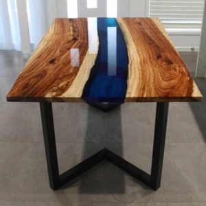 48" x 30" Epoxy Resin Table Top Wooden Furniture Home Decor - Picture 1 of 1
