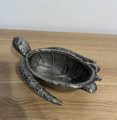 Mud Pie Sea Turtle Dip Bowl Dish Metal Trinket Bowl Ocean Bathroom Decor - Image 1 of 4