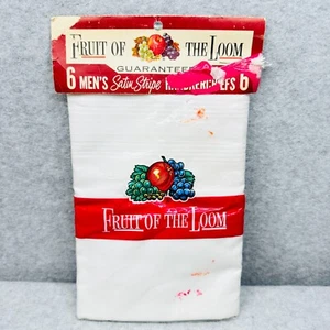 Pañuelos Fruit Of The Loom para hombre paquete vintage de 6 rayas satinadas nuevos sin usar - Imagen 1 de 11