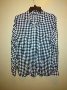 Laura Scott plaid button up shirt size XL - Picture 1 of 5
