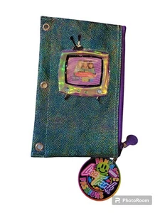 Vintage Lisa Frank Federmäppchen Meerjungfrau blau schillernd Bilderrahmen mit Etikett SELTEN RARITÄT - Bild 1 von 10