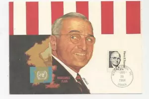 US No 84-7 HARRY S. TRUMAN JANUARY 26 1984 Maximum Card - Foto 1 di 2