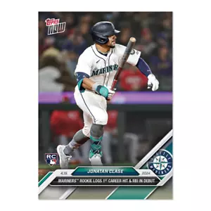 2024 Topps Now 83 Jonatan Close Seattle Mariners Rookie Card RC Debut PR 1640 - Picture 1 of 2