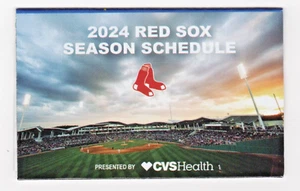 Boston Red Sox 2024 programma tascabile allenamento primaverile con programma stagione regolare - Foto 1 di 2