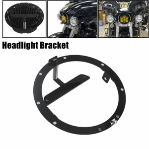 Kit de soporte de faro redondo negro de 7"" para Touring Street Glide Road King 2014-23 - Imagen 1 de 11