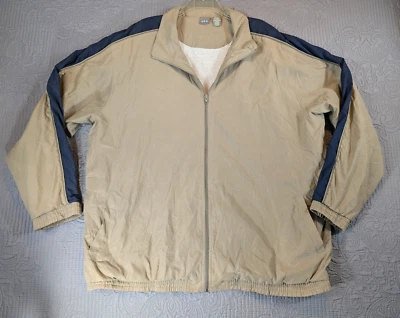 Chaqueta deportiva ProSpirit para hombre XXL beige con detalles en azul marino cierre de cremallera completa Foto 1 de 4