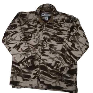 Vintage Columbia Sportswear Mens Large Heavy Wool Blend Hunting Coat Camo - Picture 1 of 10