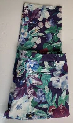 Isaac Mizrahi Live! PANTALONES TOBILLEROS FOTO REAL ESTAMPADO FLORAL 16 Foto 1 de 2