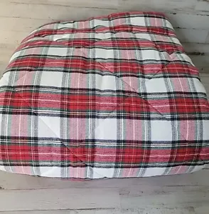 Pottery Barn Kids Holiday Morgan Plaid Comforter F/Q 100% Cotton - Picture 1 of 5