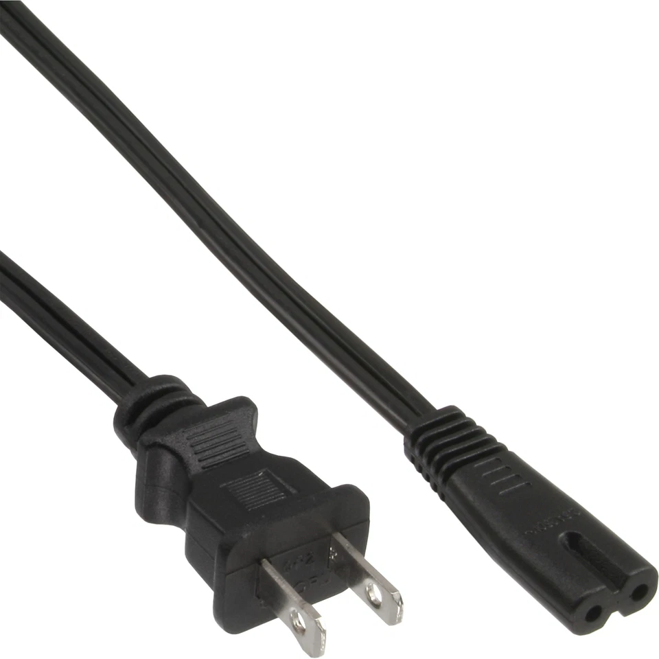 InLine® Netzkabel, Netzstecker Japan auf Euro 8 C7 Stecker, schwarz, 1,8m - Bild 1 von 1