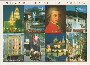 x8 Bilder Mosiac Mozartstadt Mozart Salzburg Österreich 4x6 AK UNP 7385.4 - Bild 1 von 8