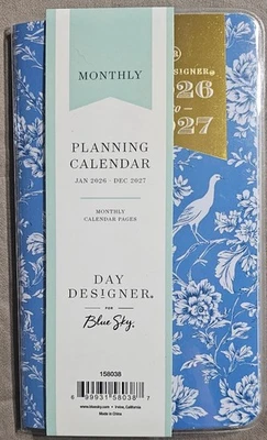 2026-2027 Blue Sky Day Designer Cosmia Blue Monthly Planner 6.125" x 3.625" - Image 1 of 4