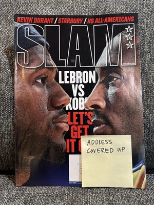 ☄️RARE Vintage July 2009 Slam Magazine KOBE BRYANT LEBRON JAMES NBA Poster - Image 1 of 4