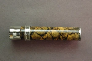 FLY ROD REEL SEAT Spalted Hackberry 11463 Pocketed NS Slide Band 0.375" bore - Foto 1 di 4