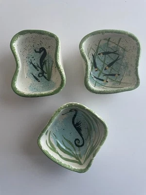 3 Vintage Signed JOBI Pottery Trinket Dishs Handmade Truro, Cape Cod  - Image 1 of 4