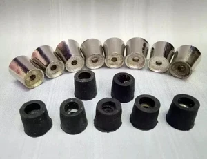 LOT OF 10 SOLID BRASS SPARE TIP FOR WALKING STICK / CANE PART OF ANTIQUE CANE - Picture 1 of 6