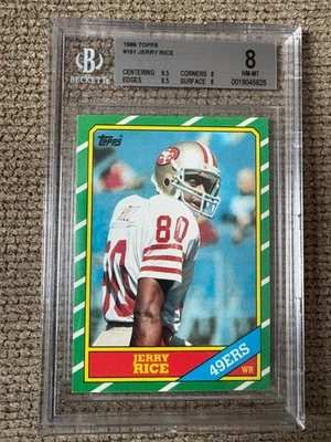 1986 Topps - Jerry Rice #161 BGS 8 Foto 1 de 3