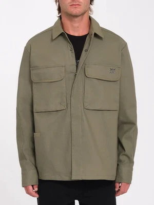 NWT Unisex Volcom Bryan Iguchi Work Shirt Jacket $130 large green boxy fit - Image 1 of 4