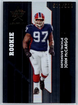 John McCargo 2006 Leaf Rookies & Stars Longevity RC Rookie Auto 511/599 #242 - Image 1 of 2