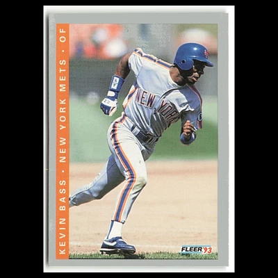 Kevin Bass #466 1993 Fleer New York Mets Baseball Card MLB NM - Image 1 of 3