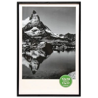 TheDisplayGuys - Contemporary Aluminum Picture Frame - Tempered Glass - 12x18... - Image 1 of 4