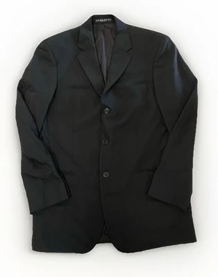 Hugo Boss Men 38R Blazer Black Einstein/Sigma Virgin Wool Suit Jacket USA VTG - Image 1 of 4