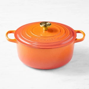 Le Creuset 100th Anniversary Flamme Dorée Signature Cocotte Ronde 28 cm 7 1/4 QT - Picture 1 of 3