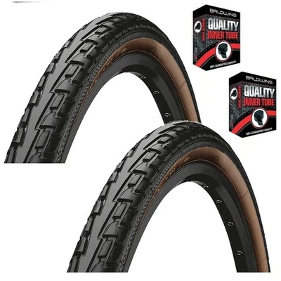 Continental RIDE TOUR 26 x 1.75 BROWN WALL Mountain Bike Road TYREs TUBEs - Image 1 of 4