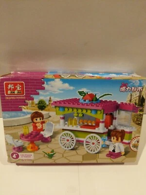 班宝 - 时尚城市小吃汽车积木砖女孩 * * 罕见中国盒 * — 第 1/4 张图片