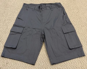 NWT Men’s Black Ice Grey Cotton Cargo Pocket Shorts ALL SIZES - Picture 1 of 8