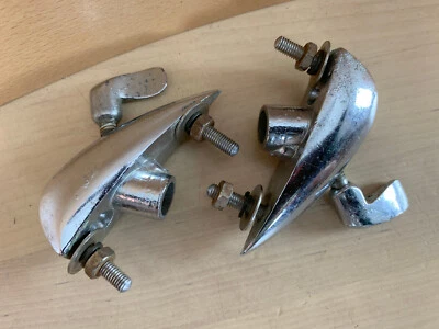 2x SONOR 50s Vtg Bass Kick Drum SPUR MOUNT Bracket Holder Parts Teardrop German - Image 1 of 4