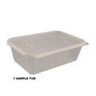 SATCO PLASTIC CONTAINER TUBS & LIDS 650ML MICROWAVE SAFE CLEAR STORAGE BOXES