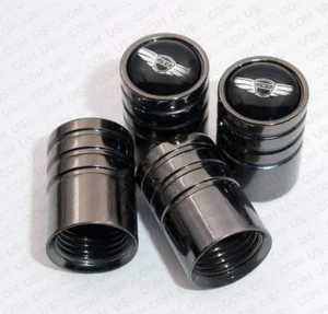 VALVE STEM CAPS WHEEL TIRE BLACK - US SELLER VE122 - Picture 1 of 12