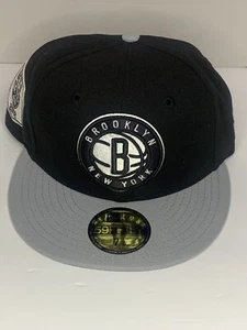 New Era x NBA Brooklyn Nets Banner Patch 2 Tone Size 7 1/4 59Fifty Fitted Hat - Picture 1 of 5