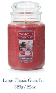YANKEE CANDLE Sweet Plum Sake CLASSIC LARGE GLASS JAR 623g 22oz 1632335 - Picture 1 of 1