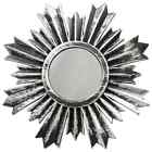 Starburst Sunburst Mirror Silver Black Antique  Gray 9.5x9.5 Home Office Grey