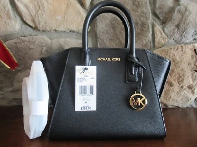 Michael Kors Black Leather Small Avril Satchel Crossbody Handbag! NWT! - Image 1 of 4