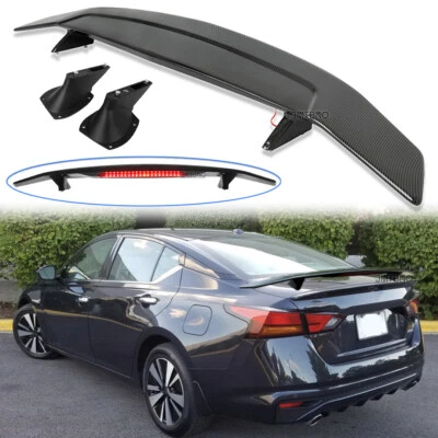 For Nissan Maxima Altima Versa Sedan 52'' Rear Trunk Spoiler GT Wing Brake Light - Image 1 of 4