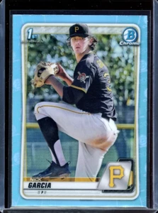 2020 1st Bowman Draft Chrome ~ Nick Garcia ~ Sky Blue Refractor ~ #BD-90 - Picture 1 of 2
