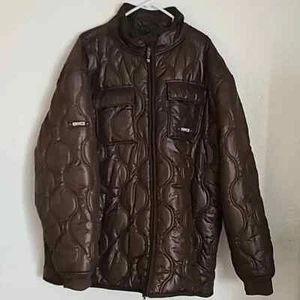 Enyce Mens NYC Bubble Puffer Quilt Winter Coat Brown Vintage RN96312 Size 3XL - Picture 1 of 16