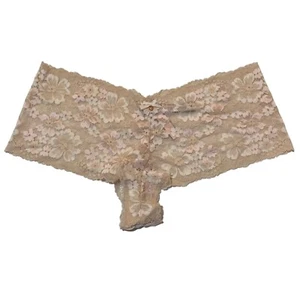 NWT VICTORIA'S SECRET Body By Victoria Shortie Pantie XS-S-M-L-XL Beige Lace - Picture 1 of 4