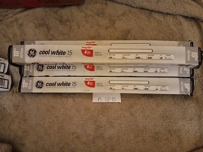 4 GE 18" 15W T12 Cool White Fluorescent Bulbs Made In Hungary - Image 1 of 3