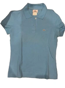 Lacoste Women's Slim Fit Stretch Teal 38 M Piqué Polo - Picture 1 of 2