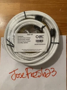 HSD Kit (12ft Coax, 6ft Coax, 7ft CAT5, 2-Way Splitter) Factory Sealed - Picture 1 of 4