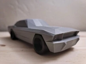 1965 Ford Mustang Low Poly Model Car - 3d Printed - Photo 1 sur 6