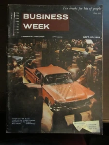 Business Week Magazine September 1958 Target for '59 Buick Middle Market 61 - Picture 1 of 2