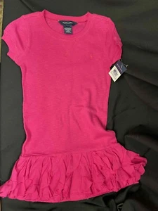 New With Tags Toddler Girls Ralph Lauren Shirt Dress Pink Size 5T - Picture 1 of 5