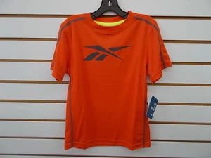 Boys Reebok $18 Orange Short Sleeve Wicking PlayDry T-Shirt Size 6 - Picture 1 of 3
